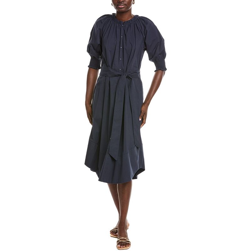 Ramy Brook Womens Kleo Midi Dress, Navy
